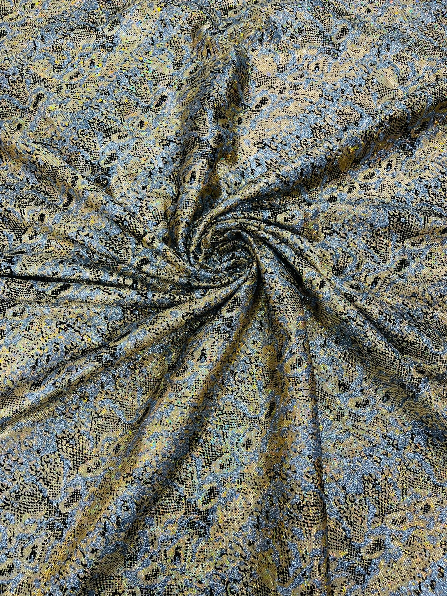 Snake Design Shattered Glass Nylon Spandex Fabric| New Creations Fabric & Foam Inc. - New Creations Fabric & Foam Inc