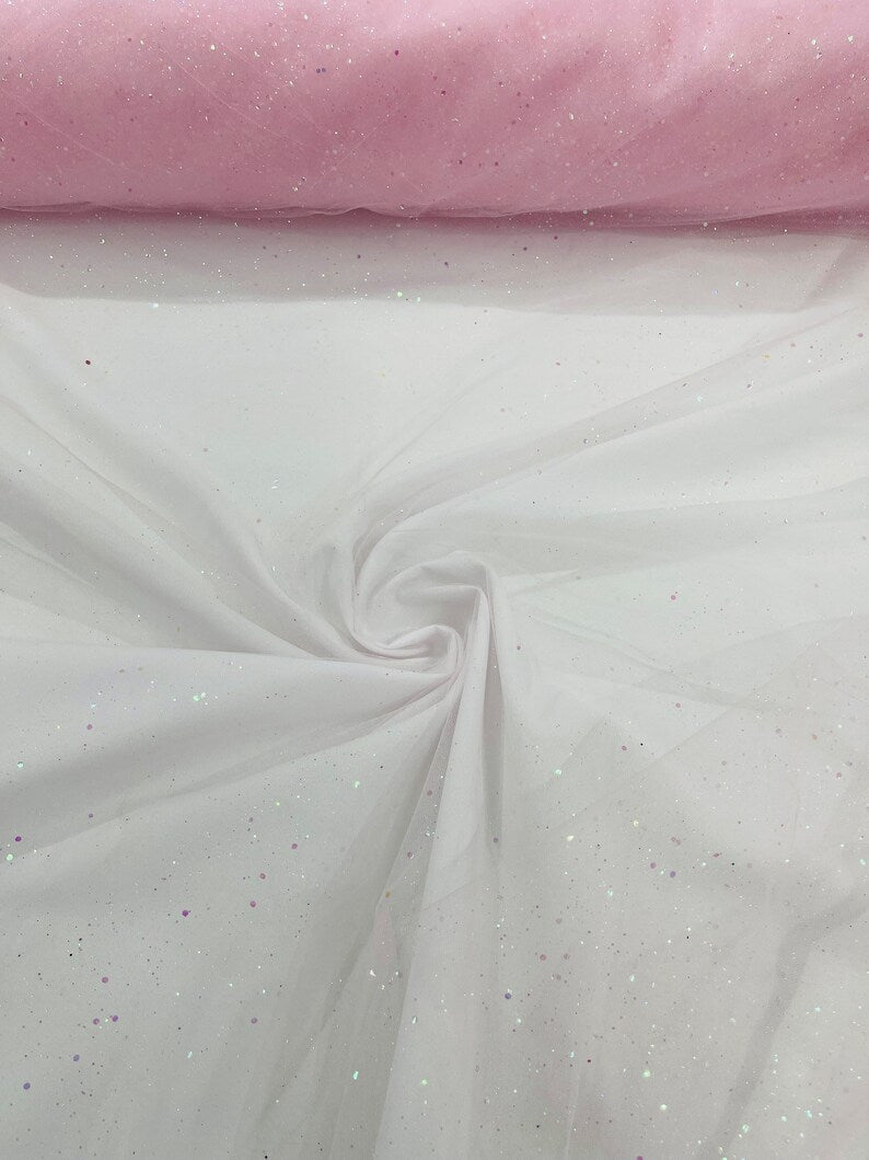 SPARKLE TULLE GLITTER SEQUIN (by the yard) - New Creations Fabric & Foam Inc