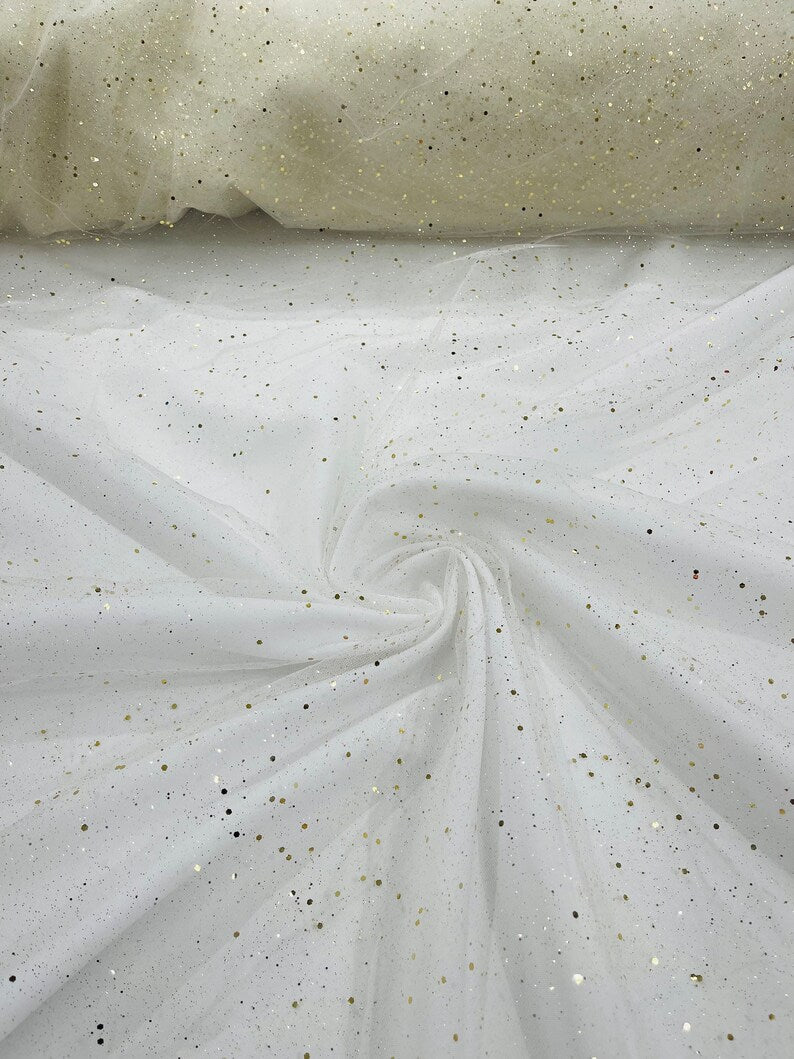 SPARKLE TULLE GLITTER SEQUIN (by the yard) - New Creations Fabric & Foam Inc
