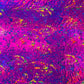 Splatter Foil Paint Metallic Print on a 4 - way Stretch Tie Dye Nylon Spandex | New Creations Fabric & Foam Inc. - New Creations Fabric & Foam Inc