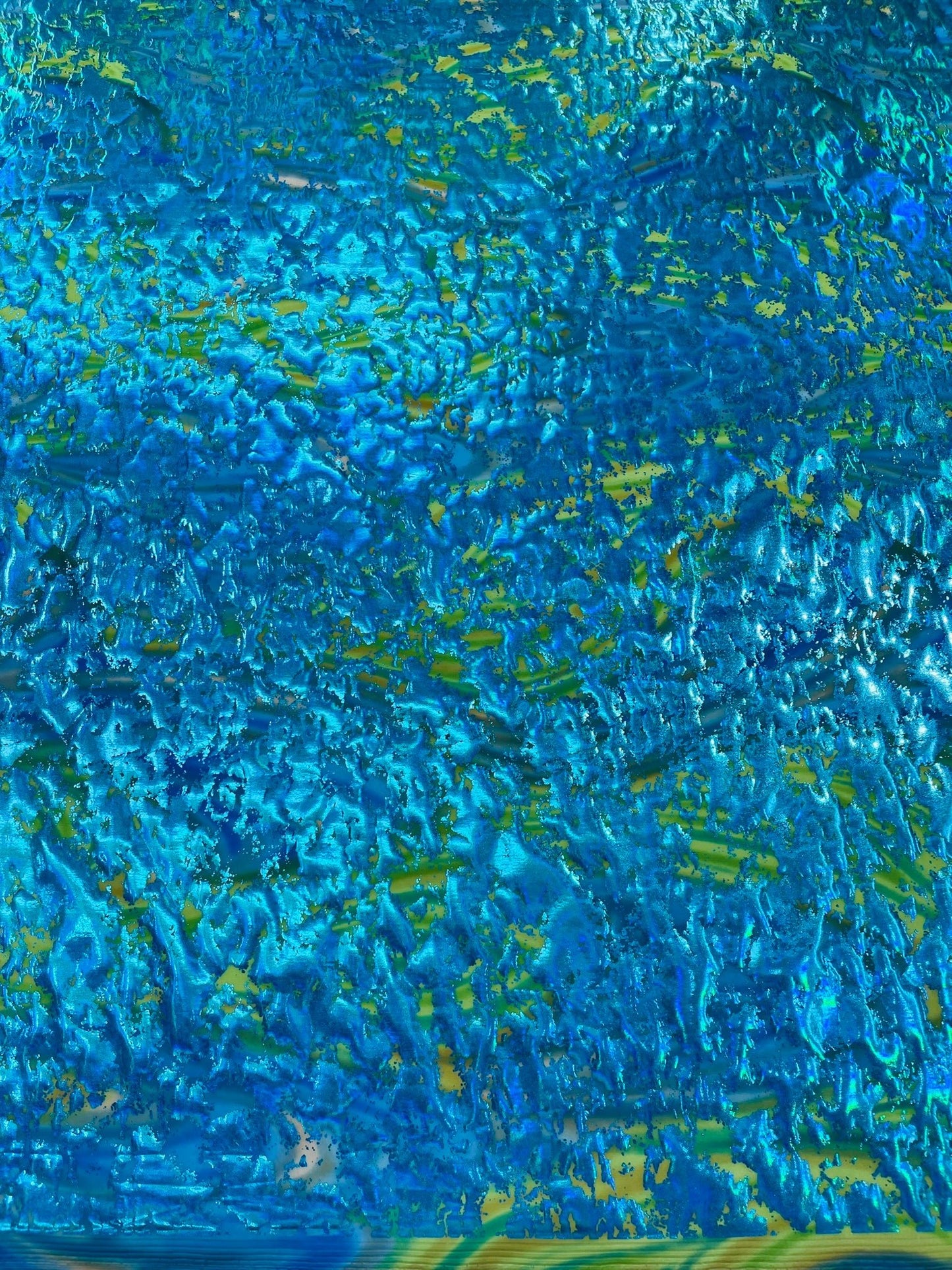 Splatter Foil Paint Metallic Print on a 4 - way Stretch Tie Dye Nylon Spandex | New Creations Fabric & Foam Inc. - New Creations Fabric & Foam Inc