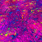 Splatter Foil Paint Metallic Print on a 4 - way Stretch Tie Dye Nylon Spandex | New Creations Fabric & Foam Inc. - New Creations Fabric & Foam Inc