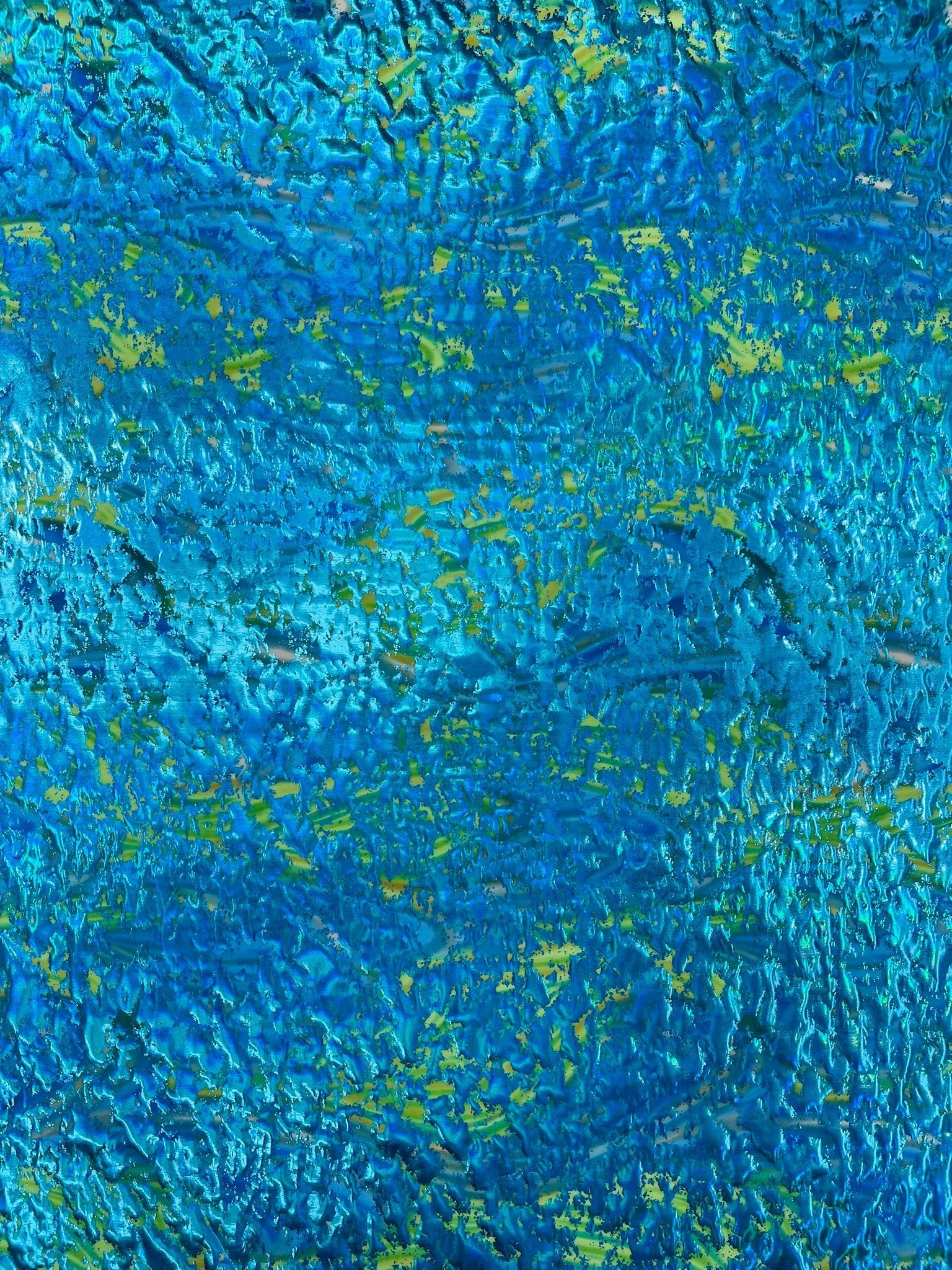 Splatter Foil Paint Metallic Print on a 4 - way Stretch Tie Dye Nylon Spandex | New Creations Fabric & Foam Inc. - New Creations Fabric & Foam Inc