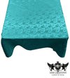 SQUARE TABLECLOTH ROSES JACQUARD SATIN (45" Inches x 45" Inches) - New Creations Fabric & Foam Inc
