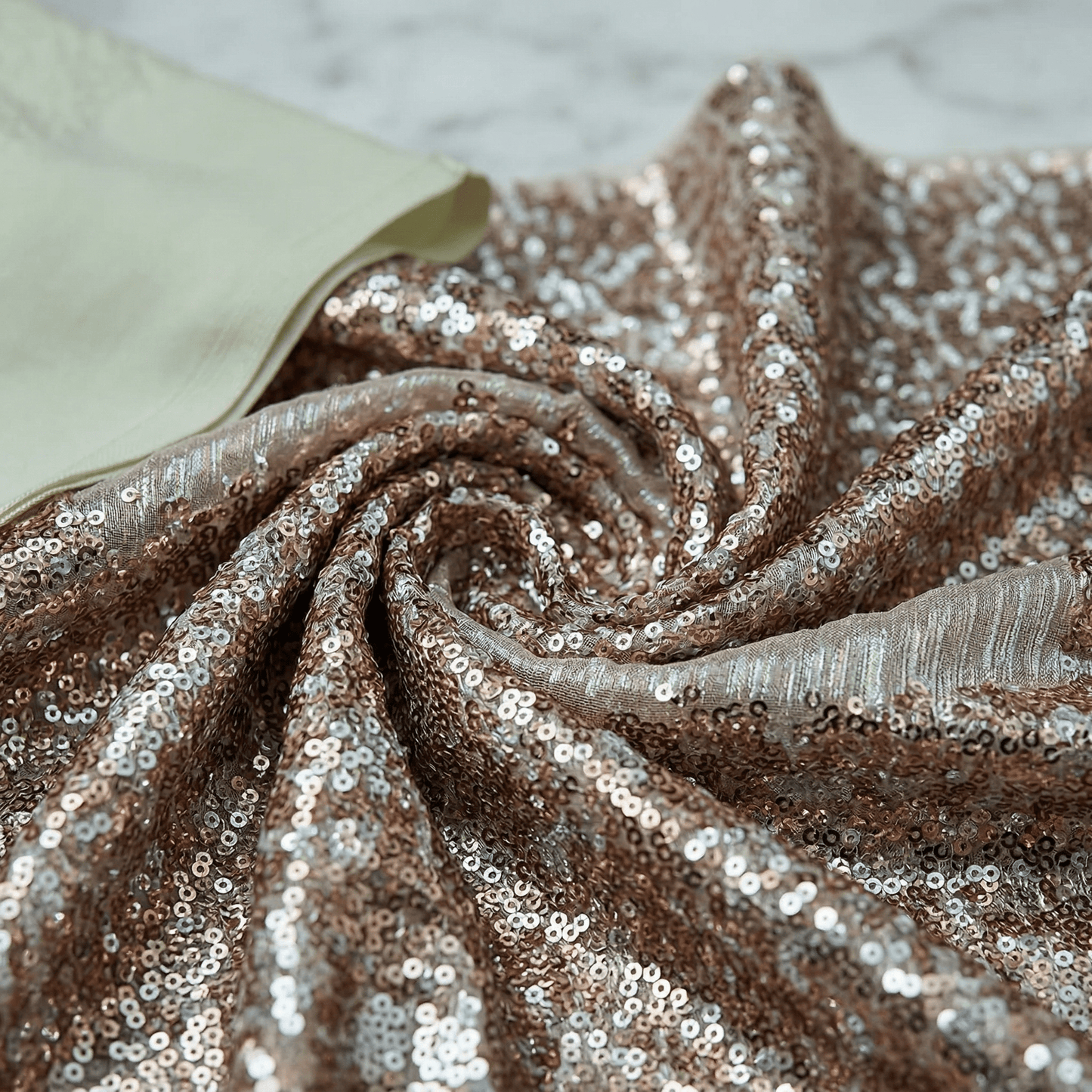 Stretch Metallic Sequin Lurex Fabric by the Yard 58” Wide – Shiny 2 Way Stretch Sequin Fabric for Dresses, Backdrops, Costumes & Event Decor - New Creations Fabric & Foam Inc