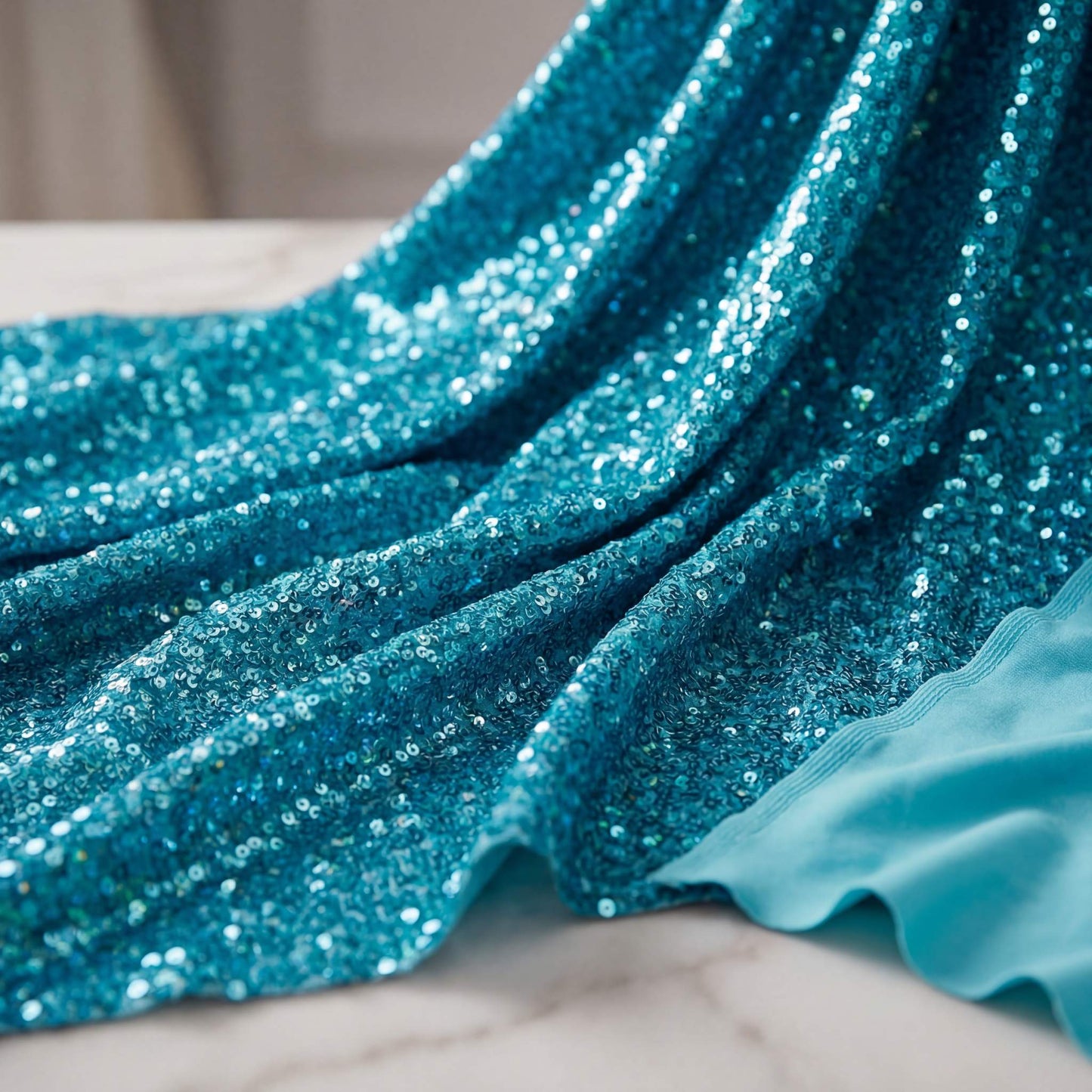 Stretch Metallic Sequin Lurex Fabric by the Yard 58” Wide – Shiny 2 Way Stretch Sequin Fabric for Dresses, Backdrops, Costumes & Event Decor - New Creations Fabric & Foam Inc