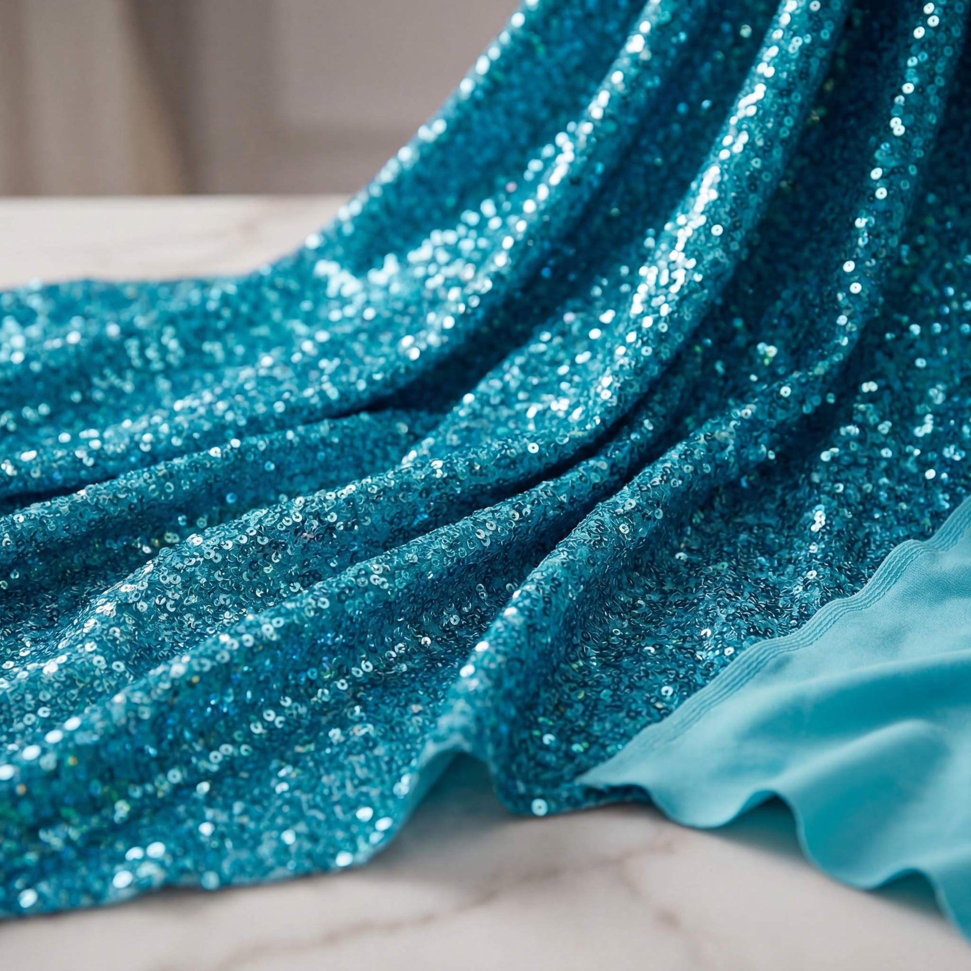 Stretch Metallic Sequin Lurex Fabric by the Yard 58” Wide – Shiny 2 Way Stretch Sequin Fabric for Dresses, Backdrops, Costumes & Event Decor - New Creations Fabric & Foam Inc