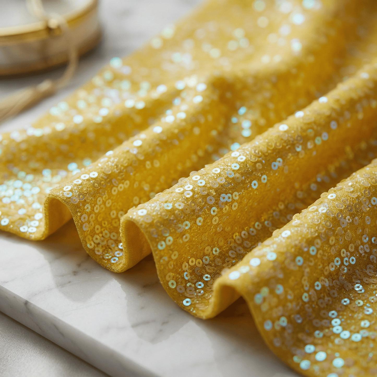 Sword Sequin Fabric by the Yard 54” Wide – Iridescent Flip Sequin Stretch Fabric for Dresses, Costumes, Backdrops & Event Decor - New Creations Fabric & Foam Inc