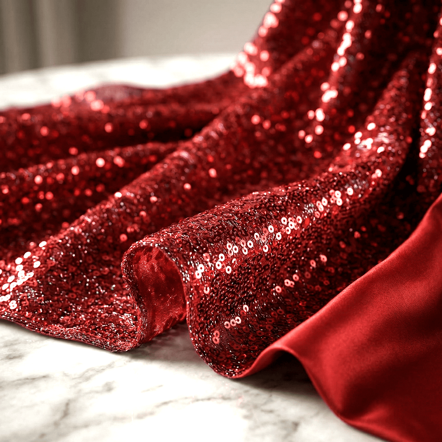 Sword Sequin Fabric by the Yard 54” Wide – Iridescent Flip Sequin Stretch Fabric for Dresses, Costumes, Backdrops & Event Decor - New Creations Fabric & Foam Inc