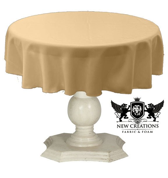 TABLECLOTH DULL BRIDAL SATIN (36" Round) - New Creations Fabric & Foam Inc