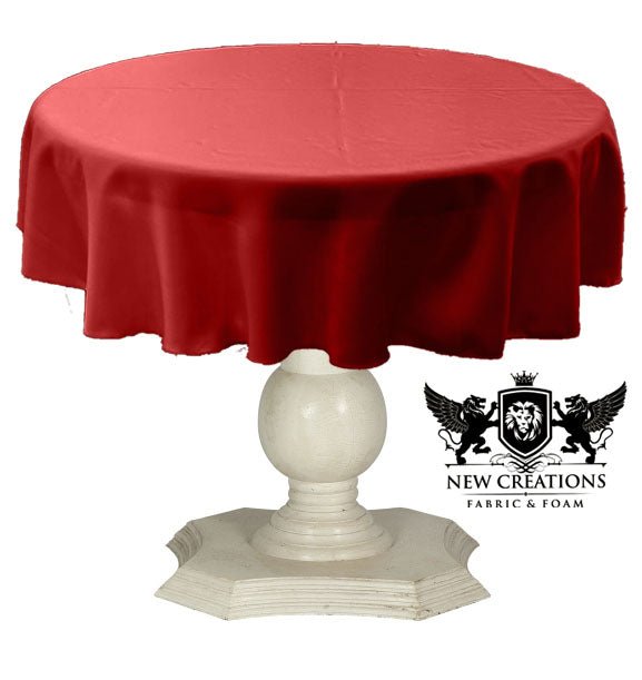 TABLECLOTH DULL BRIDAL SATIN (36" Round) - New Creations Fabric & Foam Inc