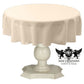 TABLECLOTH DULL BRIDAL SATIN (36" Round) - New Creations Fabric & Foam Inc