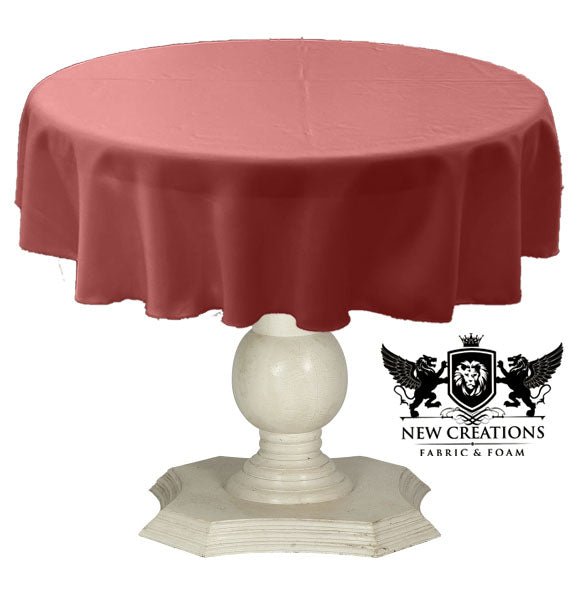 TABLECLOTH DULL BRIDAL SATIN (42" Round) - New Creations Fabric & Foam Inc