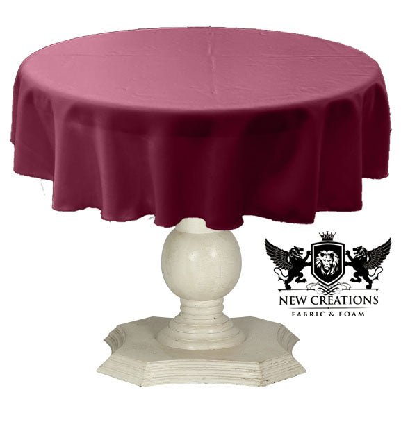 TABLECLOTH DULL BRIDAL SATIN (42" Round) - New Creations Fabric & Foam Inc