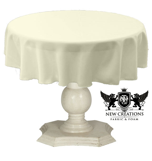 TABLECLOTH DULL BRIDAL SATIN (42" Round) - New Creations Fabric & Foam Inc