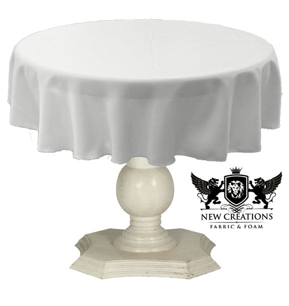 TABLECLOTH DULL BRIDAL SATIN (42" Round) - New Creations Fabric & Foam Inc