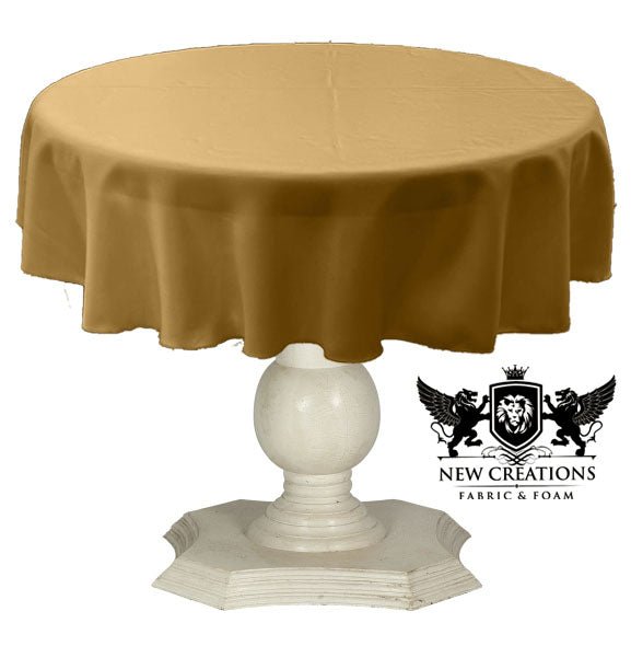 TABLECLOTH DULL BRIDAL SATIN (42" Round) - New Creations Fabric & Foam Inc