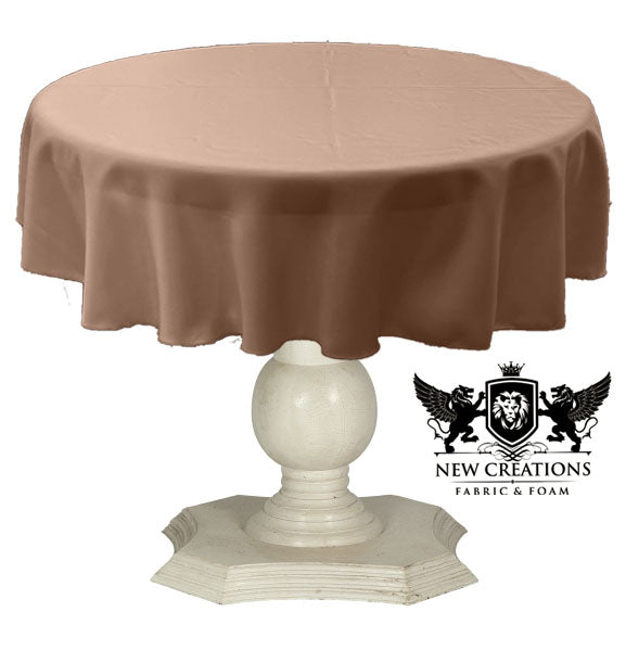 TABLECLOTH DULL BRIDAL SATIN (45" Round) - New Creations Fabric & Foam Inc