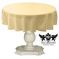 TABLECLOTH DULL BRIDAL SATIN (45" Round) - New Creations Fabric & Foam Inc