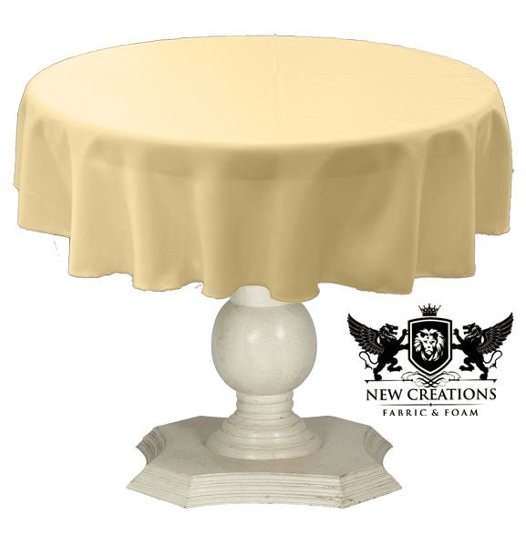 TABLECLOTH DULL BRIDAL SATIN (45" Round) - New Creations Fabric & Foam Inc