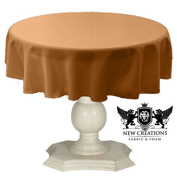 TABLECLOTH DULL BRIDAL SATIN (45" Round) - New Creations Fabric & Foam Inc