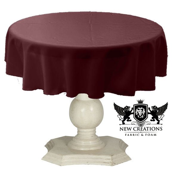 TABLECLOTH DULL BRIDAL SATIN (45" Round) - New Creations Fabric & Foam Inc
