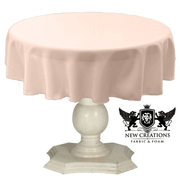 TABLECLOTH DULL BRIDAL SATIN (48" Round) - New Creations Fabric & Foam Inc