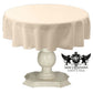 TABLECLOTH DULL BRIDAL SATIN (48" Round) - New Creations Fabric & Foam Inc