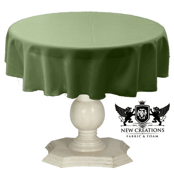 TABLECLOTH DULL BRIDAL SATIN (48" Round) - New Creations Fabric & Foam Inc