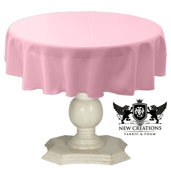 TABLECLOTH DULL BRIDAL SATIN (48" Round) - New Creations Fabric & Foam Inc