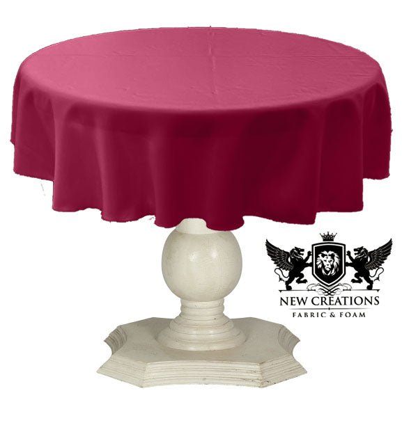 TABLECLOTH DULL BRIDAL SATIN (51" Round) - New Creations Fabric & Foam Inc