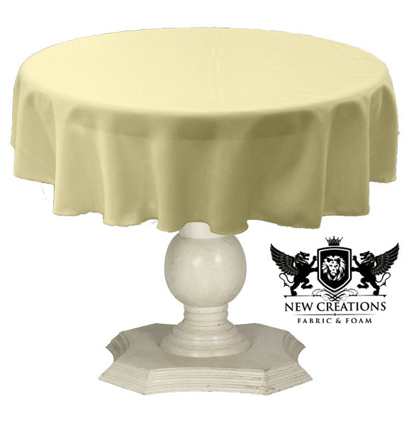 TABLECLOTH DULL BRIDAL SATIN (51" Round) - New Creations Fabric & Foam Inc