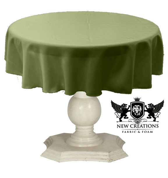 TABLECLOTH DULL BRIDAL SATIN (51" Round) - New Creations Fabric & Foam Inc