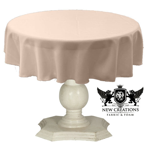 TABLECLOTH DULL BRIDAL SATIN (51" Round) - New Creations Fabric & Foam Inc