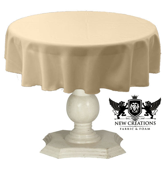 TABLECLOTH DULL BRIDAL SATIN (51" Round) - New Creations Fabric & Foam Inc