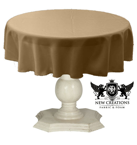 TABLECLOTH DULL BRIDAL SATIN (51" Round) - New Creations Fabric & Foam Inc
