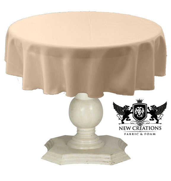 TABLECLOTH DULL BRIDAL SATIN (51" Round) - New Creations Fabric & Foam Inc
