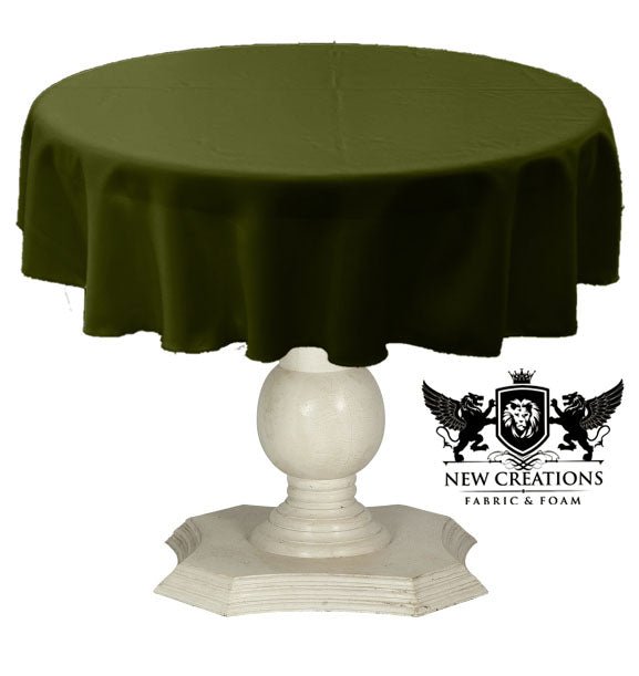 TABLECLOTH DULL BRIDAL SATIN (51" Round) - New Creations Fabric & Foam Inc