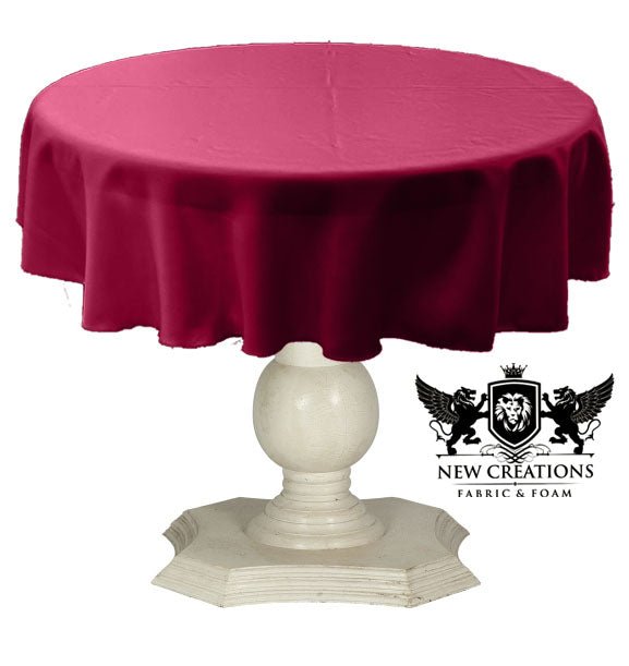TABLECLOTH DULL BRIDAL SATIN (51" Round) - New Creations Fabric & Foam Inc
