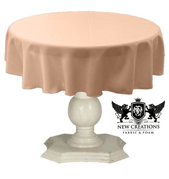 TABLECLOTH DULL BRIDAL SATIN (51" Round) - New Creations Fabric & Foam Inc