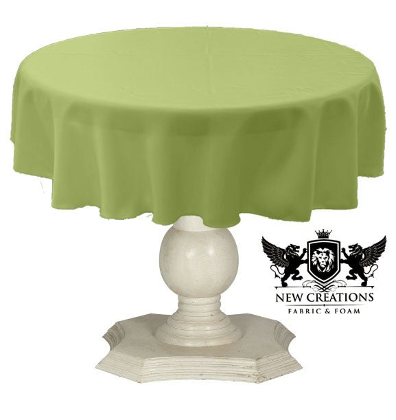TABLECLOTH DULL BRIDAL SATIN (51" Round) - New Creations Fabric & Foam Inc