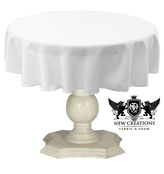 TABLECLOTH DULL BRIDAL SATIN (54" Round) - New Creations Fabric & Foam Inc