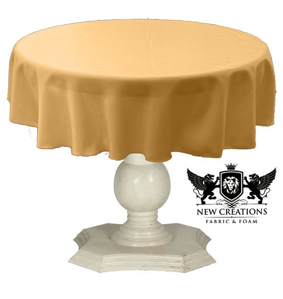 TABLECLOTH DULL BRIDAL SATIN (54" Round) - New Creations Fabric & Foam Inc