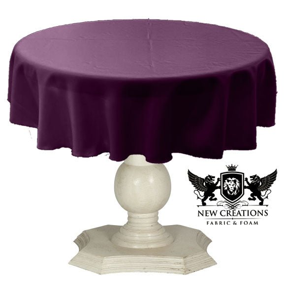 TABLECLOTH DULL BRIDAL SATIN (54" Round) - New Creations Fabric & Foam Inc