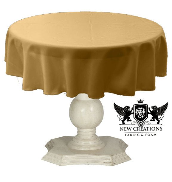 TABLECLOTH DULL BRIDAL SATIN (54" Round) - New Creations Fabric & Foam Inc