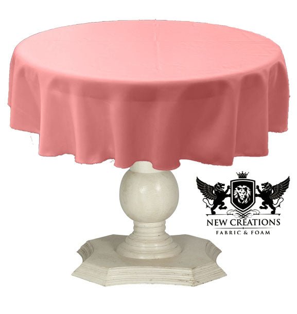 TABLECLOTH DULL BRIDAL SATIN (54" Round) - New Creations Fabric & Foam Inc
