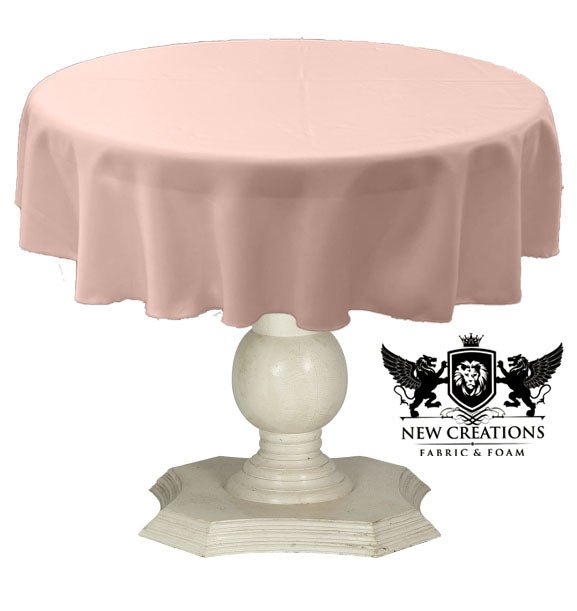 TABLECLOTH DULL BRIDAL SATIN (54" Round) - New Creations Fabric & Foam Inc