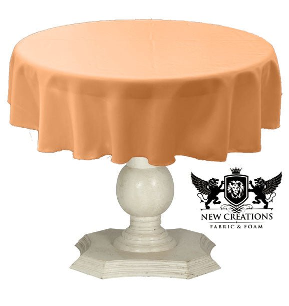 TABLECLOTH DULL BRIDAL SATIN (54" Round) - New Creations Fabric & Foam Inc