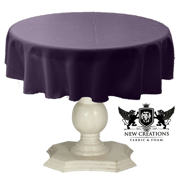 TABLECLOTH DULL BRIDAL SATIN (58" Round) - New Creations Fabric & Foam Inc