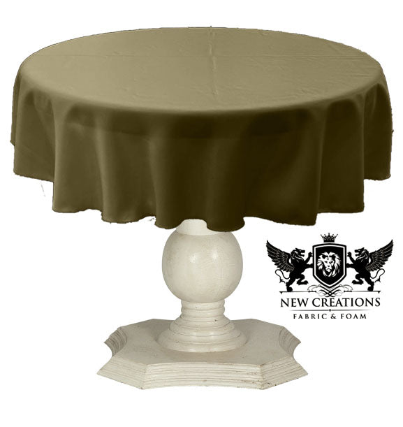 TABLECLOTH DULL BRIDAL SATIN (58" Round) - New Creations Fabric & Foam Inc